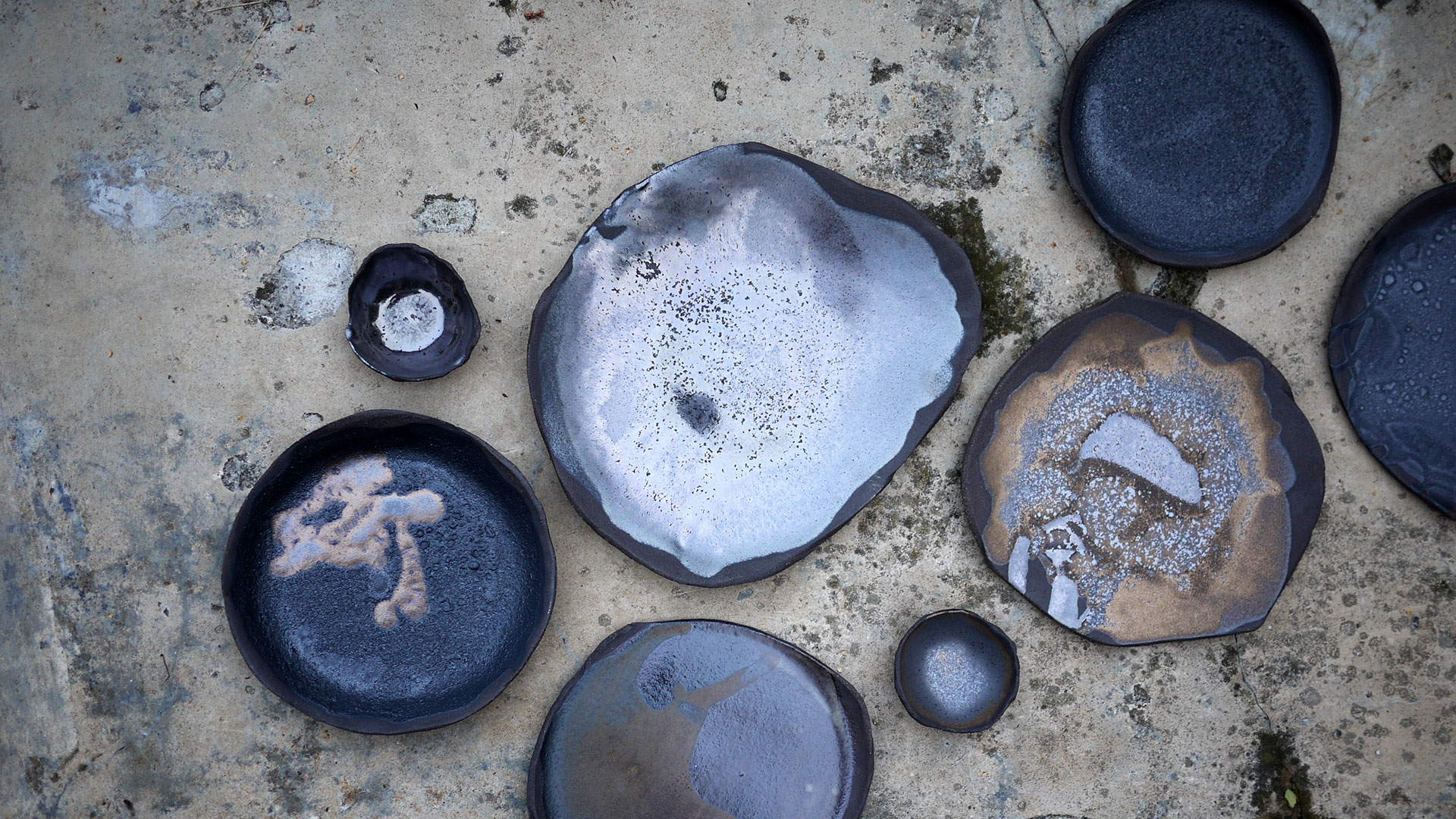 handcrafted tableware - moon and rusty ceramics