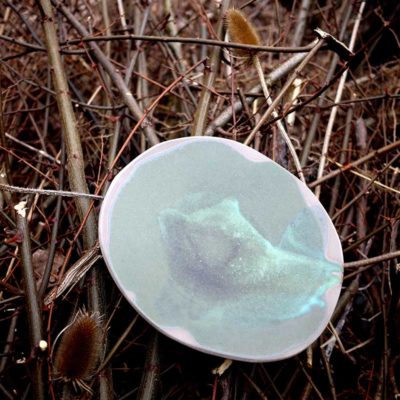 organic green plate - handcrafted tableware