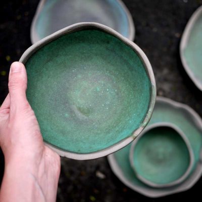 green bowl - handcrafted tableware