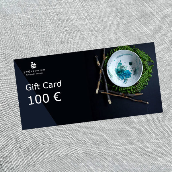 gift card 100EUR for hancrafted ceramics by Projectorium