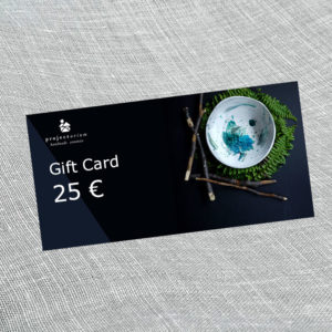 gift card 25EUR for hancrafted ceramics by Projectorium