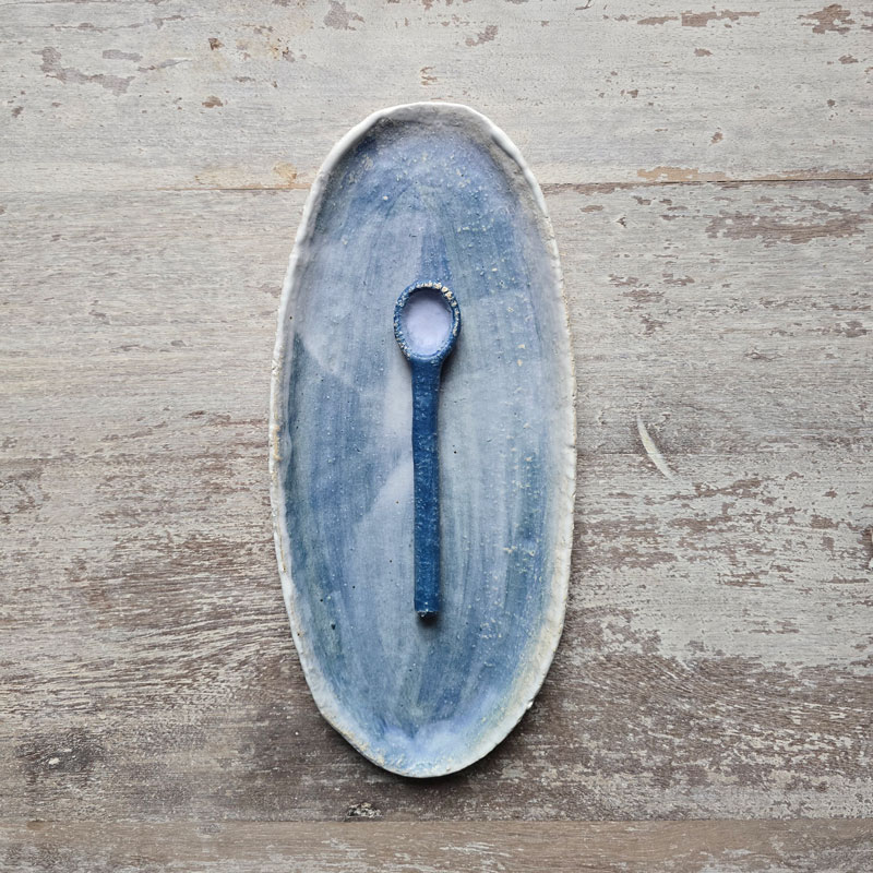 Medium oval plate - Sky series - Image 2