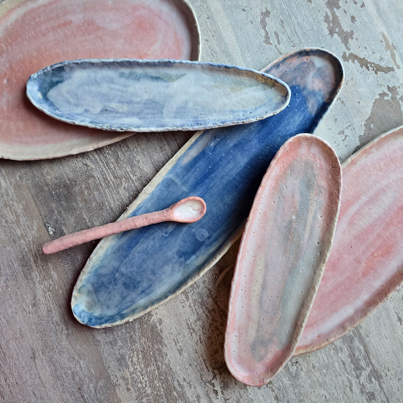 Medium oval plate - Sky series - Image 5