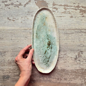 Alternative view of Large oval plate - Wetlands series